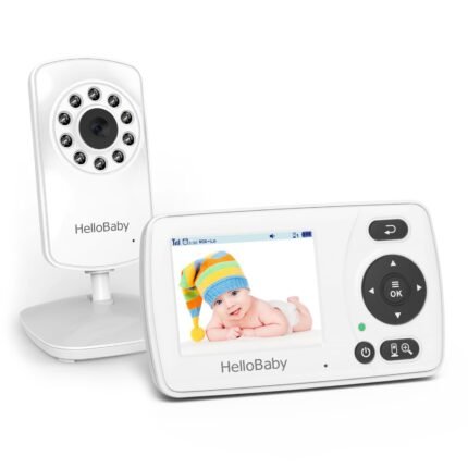 كاميرا مراقبة الأطفال HelloBaby HB30 مع شاشة محمولة ورؤية ليلية